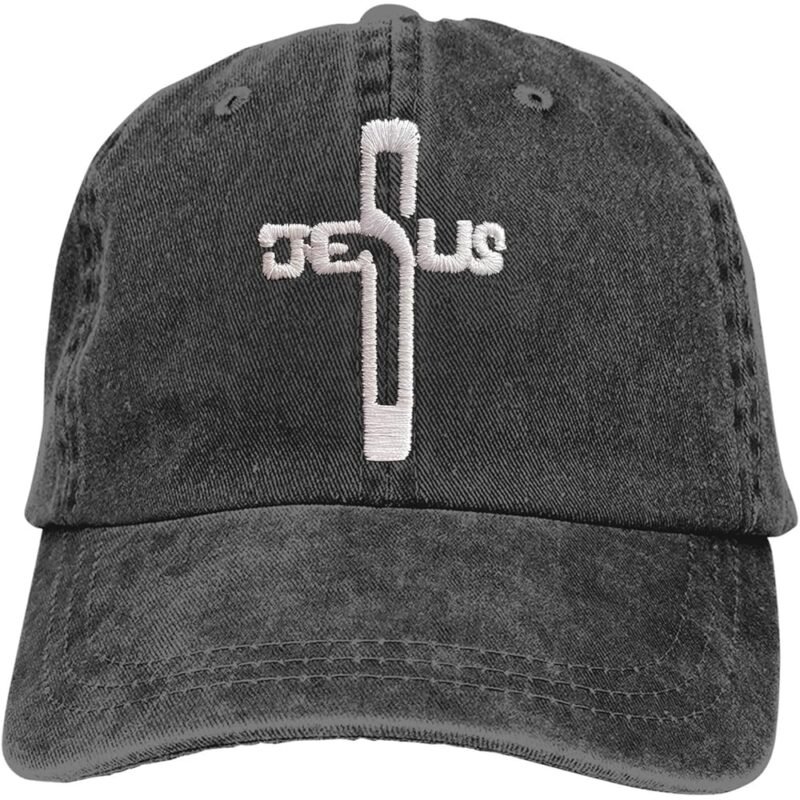 Gorras de béisbol con cruz de Jesús sombrero de fe bordado