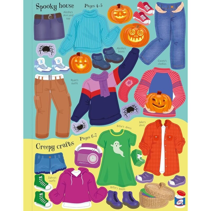 Sticker Dolly Dressing Trick or Treat Libro de Colocar Stickers para Halloween - Imagen 4