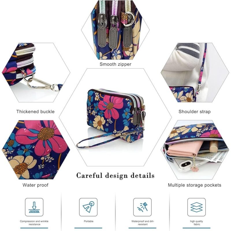 CONISY Cartera de Pulsera de Gran Capacidad para Mujer - Imagen 5