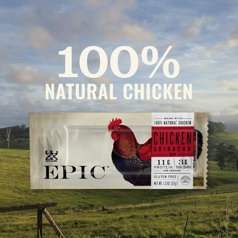 EPIC Barras de proteínas pollo sriracha keto paleo 4 unidades - Imagen 2