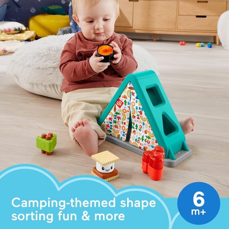 Fisher-Price Juguete de Desarrollo S'More Shapes Camping Tent para Bebés - Imagen 2