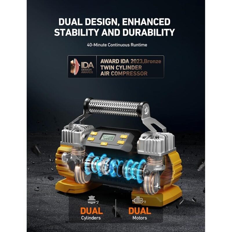 AstroAI Bomba de Inflado de Neumáticos Portátil 160 PSI Compresor de Aire - Imagen 3