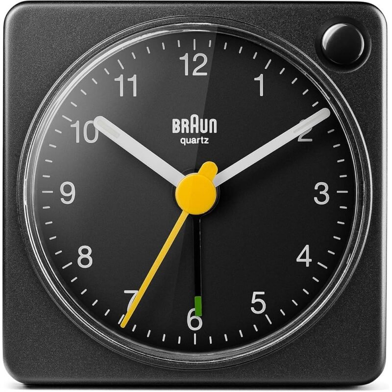 Braun Reloj Despertador Analógico Clásico Negro con Luz y Repetición