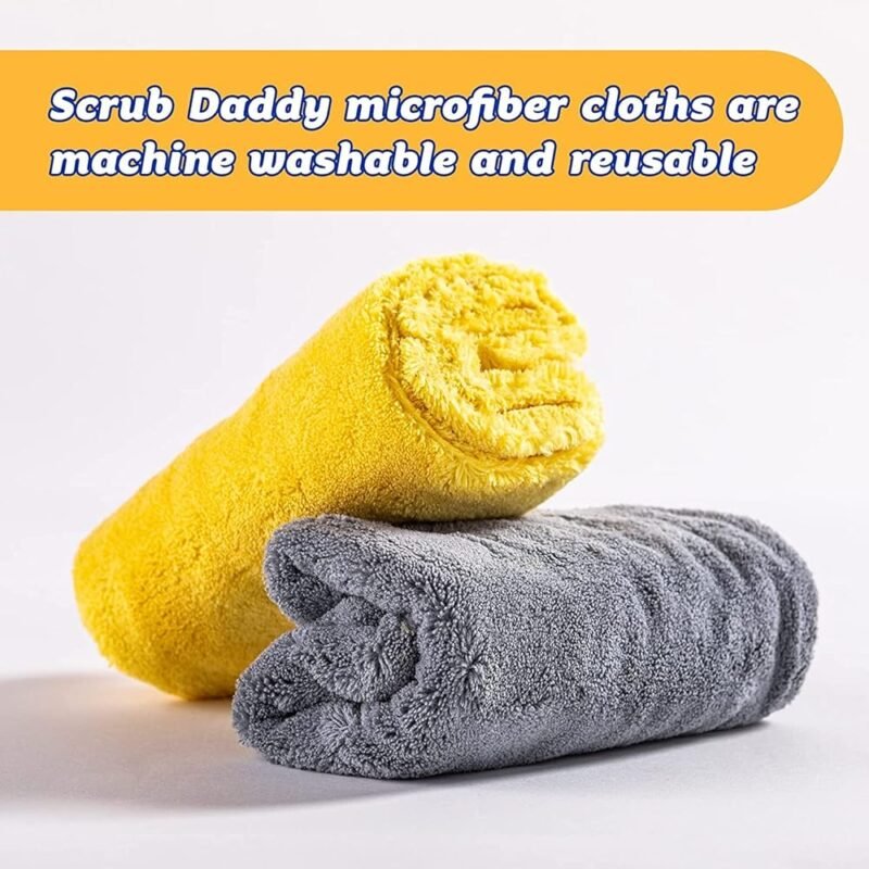 Scrub Daddy Paños de Microfibra Suaves y Multiusos Paquete de 2 - Imagen 4