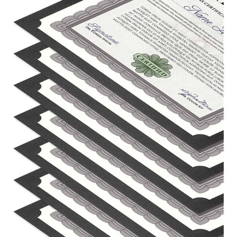 Portatarjetas Certificados Fine Stationery Negro Juego de 25 Plegados - Imagen 5