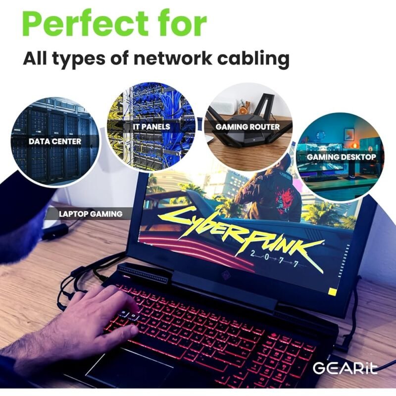 GearIT Cable Ethernet de 0.5 Pies Cat6 Conectividad Rápida y Segura - Imagen 8