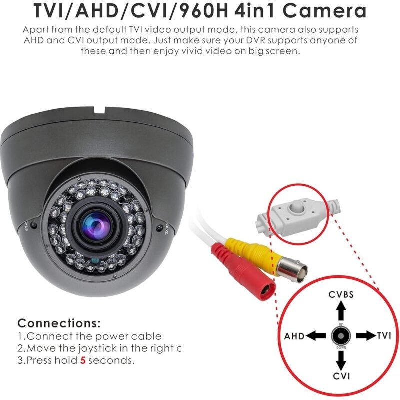 Cámara de seguridad Inwerang 5MP 4MP Dome Super Hybrid HD-TVI - Imagen 3