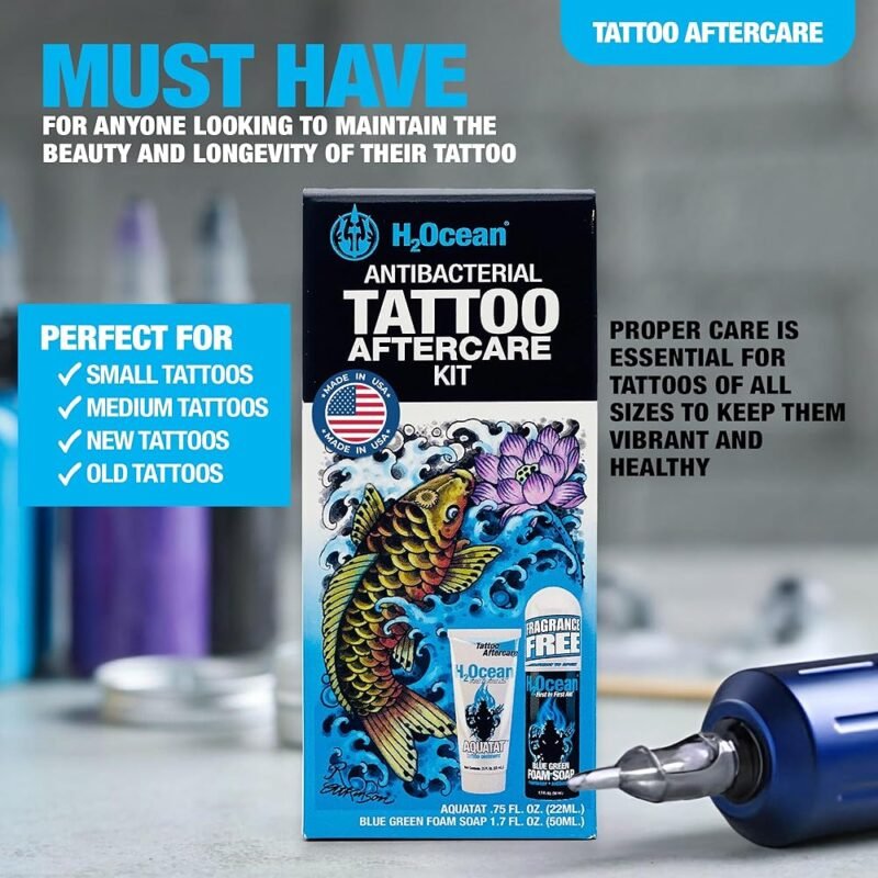 H2Ocean Kit de Cuidado Posterior Antibacteriano para Tatuajes - Imagen 5