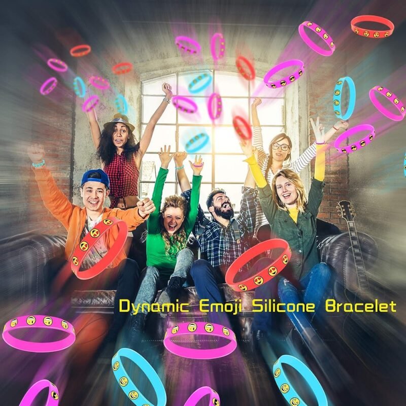 Fun Central Paquete de 36 Pulseras de Silicona con Emoticonos Surtidos - Imagen 5