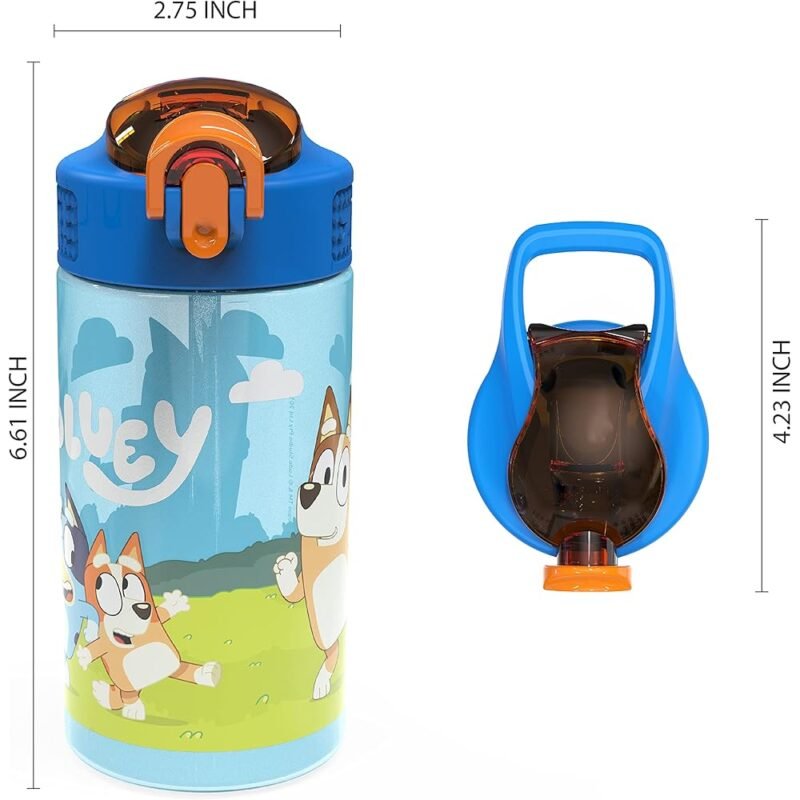 Zak Designs Bluey Kids Botellas de Agua Duraderas Paquete de 2 - Imagen 8