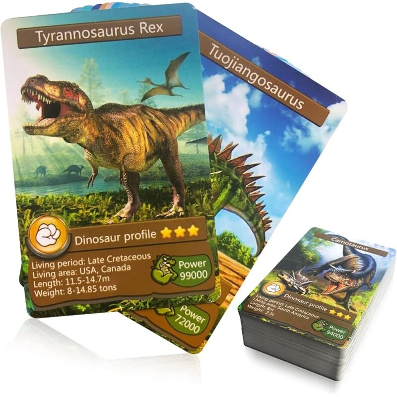 Tarjetas Flash de Dinosaurios AMINFUN 55 Unidades Juguetes Educativos