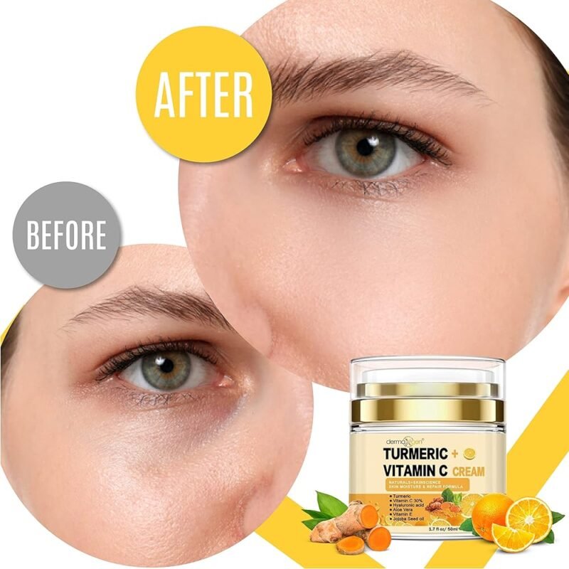 DERMAXGEN Crema Facial Cúrcuma y Vitamina C Hidratante Antienvejecimiento - Imagen 3