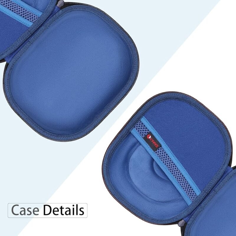 Funda rígida azul para auriculares Sony WH-CH520 TOZO TH2 Bose QC45 Anker - Imagen 4