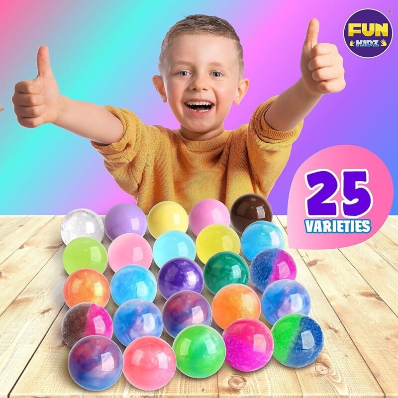 FunKidz Paquete de 25 Bolas de Slime para Fiestas Infantiles - Imagen 2