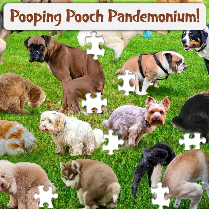 Funwares Rompecabezas de 101 Cachorros Pooping 1000 Piezas Divertido - Imagen 2