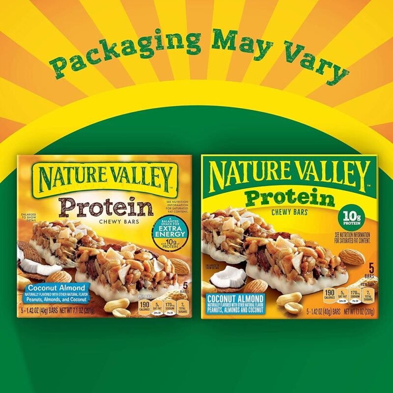 Nature Valley Barra de Granola Masticable Proteína Almendra de Coco 5 Barras - Imagen 3