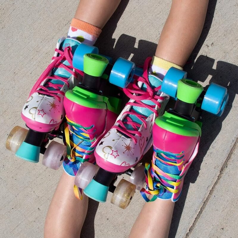 Circle Society Patines Clásicos Ajustables JoJo Siwa para Niños Rainbow - Imagen 7