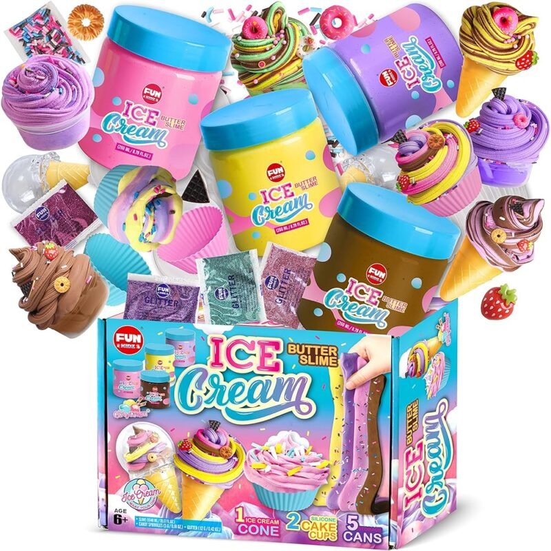 FunKidz Paquete de slime de mantequilla 35.16 fl oz kit de helado