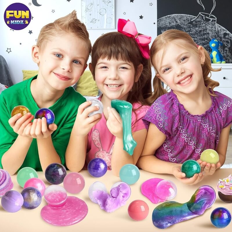 FunKidz Paquete de 25 Bolas de Slime para Fiestas Infantiles - Imagen 4