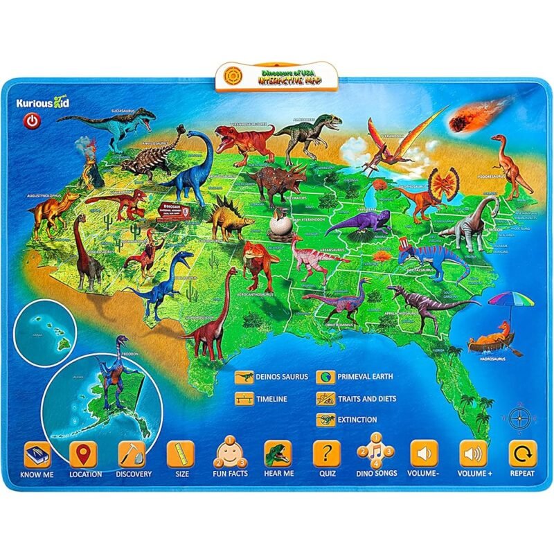 Mapa Interactivo de Estados Unidos con Dinosaurios Aprendizaje Temprano - Imagen 7