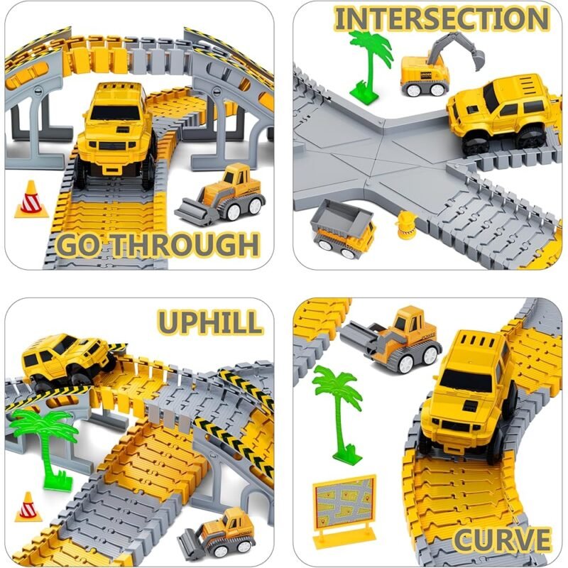 Juguetes de Construcción de Pistas de Carreras 253 Piezas para Niños - Imagen 3