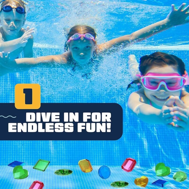 Gem Splash Juguetes de gemas de buceo para piscina divertidos y emocionantes - Imagen 3