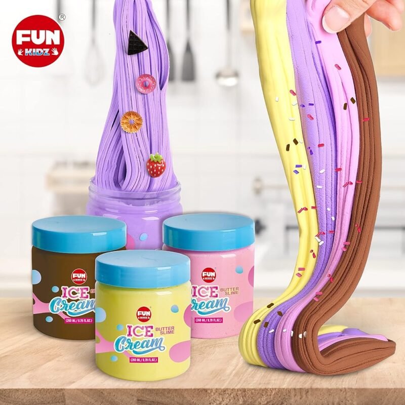 FunKidz Paquete de slime de mantequilla 35.16 fl oz kit de helado - Imagen 6