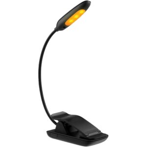 Luz de Libro Ámbar Recargable con 7 LED para Leer en la Cama