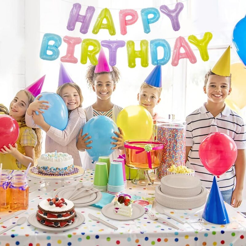 TONIFUL Cartel de globos de Feliz Cumpleaños 16 pulgadas para fiestas - Image 5