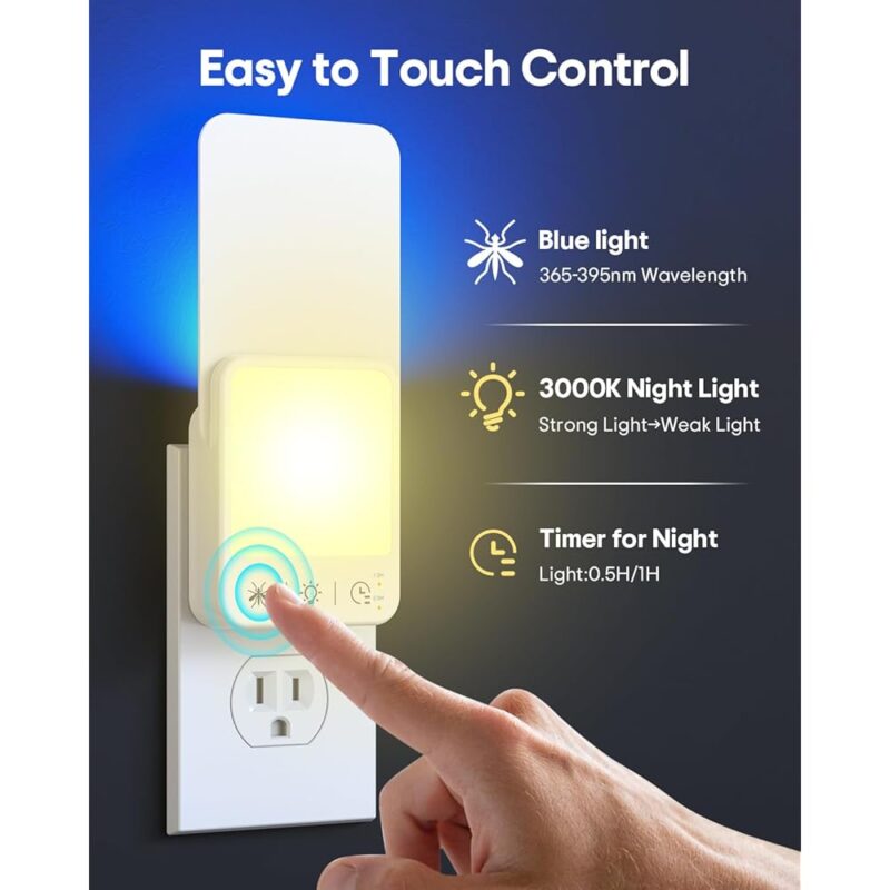 Trampas para Moscas de Frutas para Interiores 2 en 1 con Luz LED y Atractor UV - Image 3