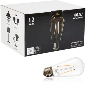 Paquete de 12 Bombillas LED Edison 40 Vatios Vintage 4W E26 2700K