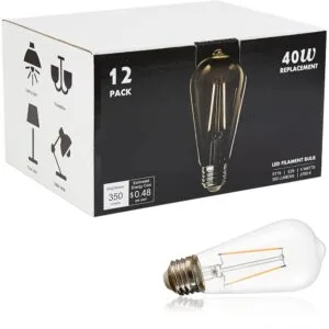 Paquete de 12 Bombillas LED Edison 40 Vatios Vintage 4W E26 2700K