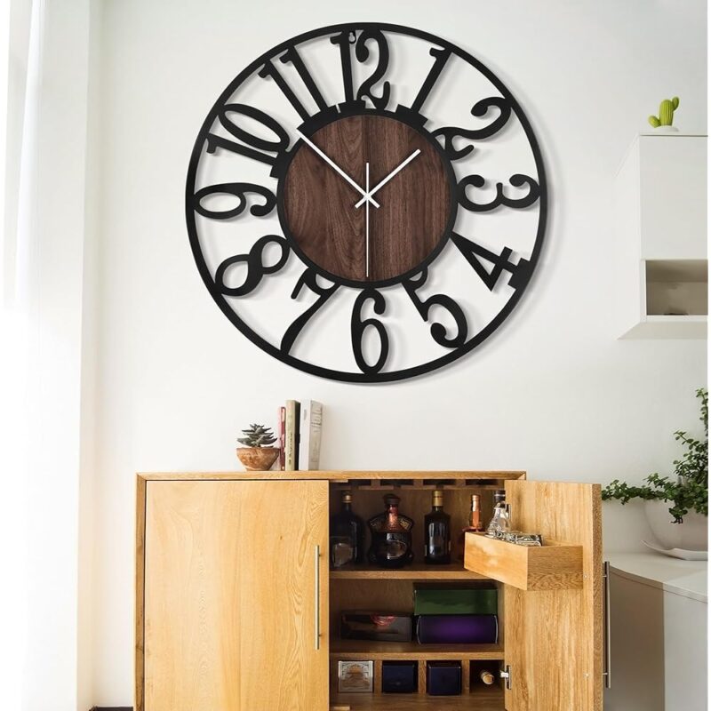 LEIKE Reloj de Pared Grande 30 Pulgadas Silencioso y Moderno - Image 5