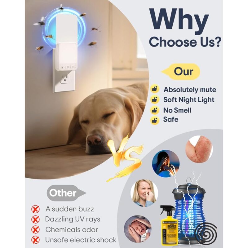 Trampas para Moscas de Frutas para Interiores 2 en 1 con Luz LED y Atractor UV - Image 5