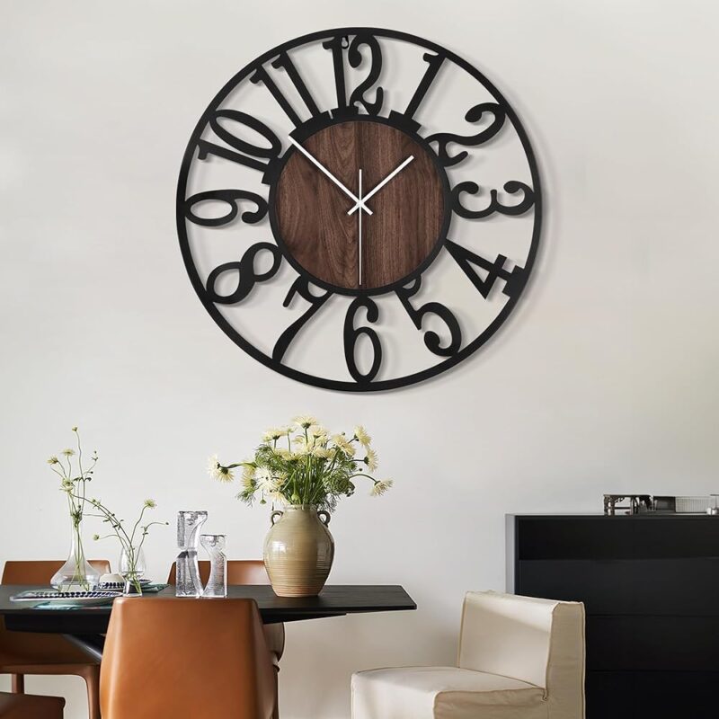 LEIKE Reloj de Pared Grande 30 Pulgadas Silencioso y Moderno - Image 7