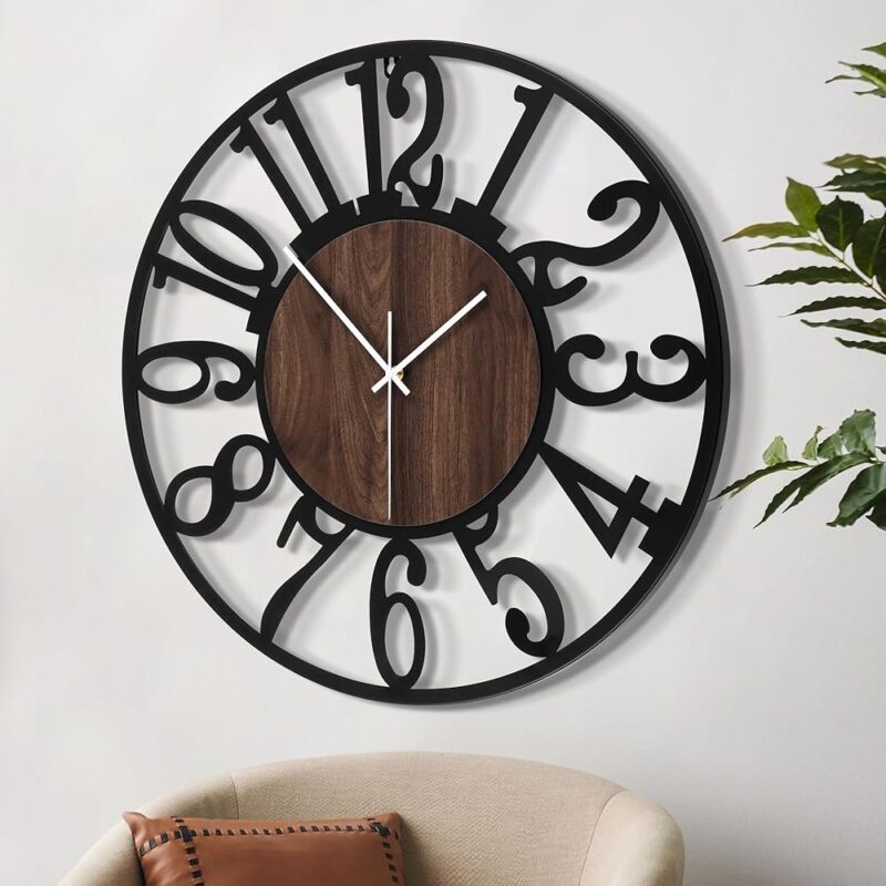 LEIKE Reloj de Pared Grande 30 Pulgadas Silencioso y Moderno - Image 2