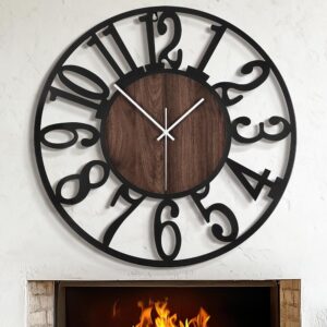 LEIKE Reloj de Pared Grande 30 Pulgadas Silencioso y Moderno