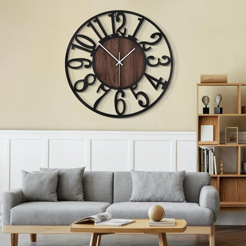 LEIKE Reloj de Pared Grande 30 Pulgadas Silencioso y Moderno - Image 8