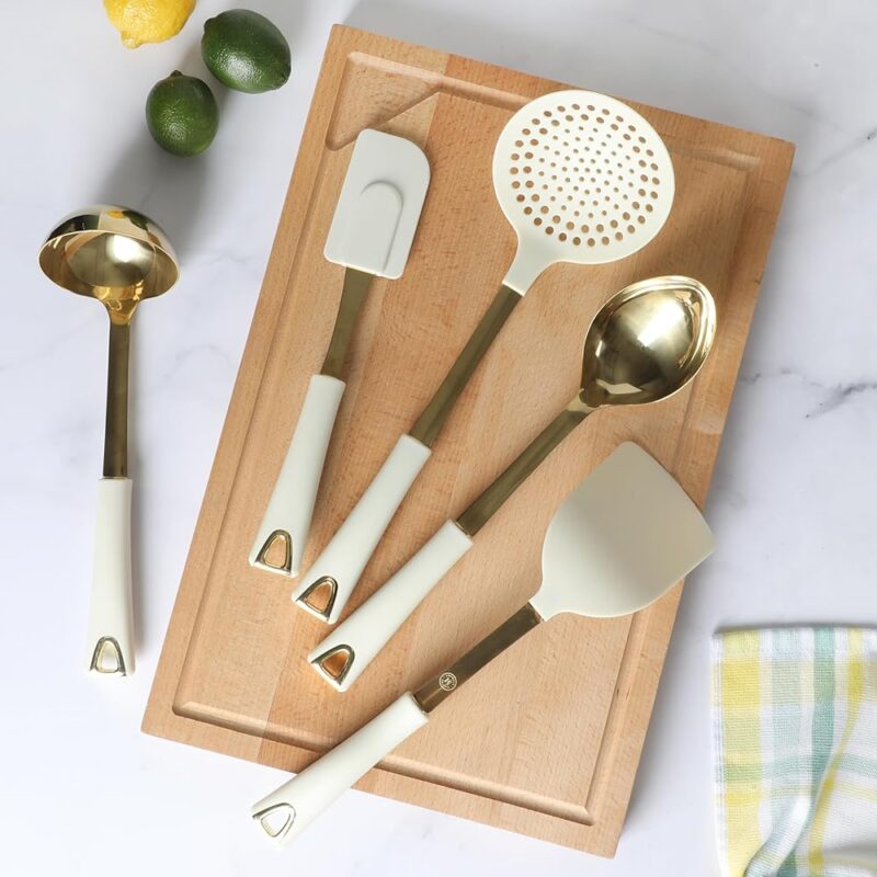 Martha Stewart Lockton Juego de herramientas de cocina 5 piezas acero inoxidable - Image 2